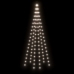 Árbol de Navidad en asta de bandera 108 LED blanco frío 180cm