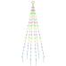 Árbol de Navidad en asta de bandera 108 LED de colores 180 cm