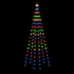 Árbol de Navidad en asta de bandera 108 LED de colores 180 cm