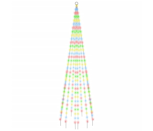 Árbol de Navidad en asta de bandera 310 LED de colores 300 cm