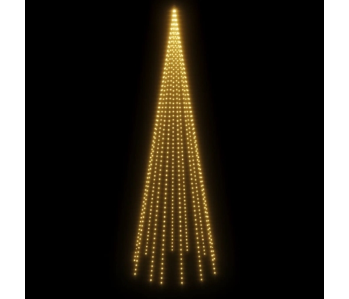 Árbol de Navidad en asta de bandera 732 LED blanco cálido 500cm