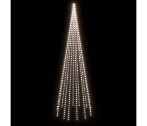 Árbol de Navidad en asta de bandera 732 LED blanco frío 500 cm