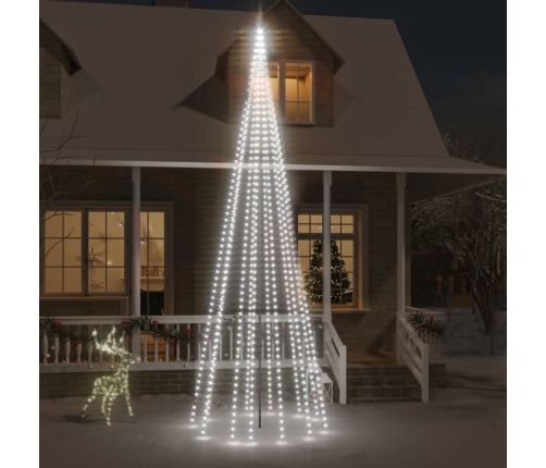 Árbol de Navidad en asta de bandera 732 LED blanco frío 500 cm