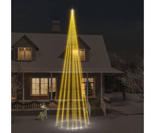 Árbol de Navidad en asta de bandera 1134LED blanco cálido 800cm