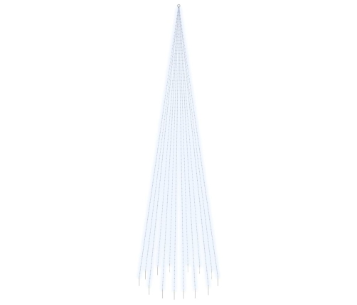 Árbol de Navidad en asta de bandera 1134 LED blanco frío 800 cm