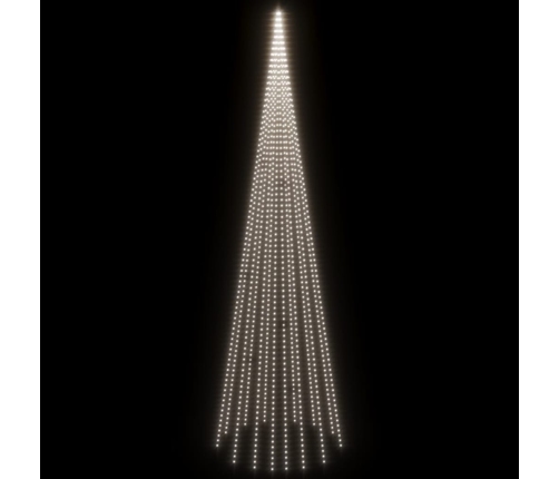 Árbol de Navidad en asta de bandera 1134 LED blanco frío 800 cm