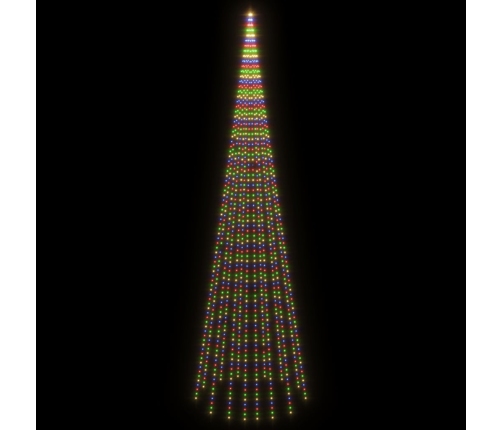 Árbol de Navidad en asta de bandera 1134 LED de colores 800 cm