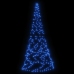 Árbol de Navidad en asta de bandera 200 LED azul 180 cm