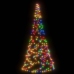 Árbol de Navidad en asta de bandera 200 LED de colores 180 cm