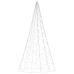 Árbol de Navidad en asta de bandera 500 LED blanco cálido 300cm