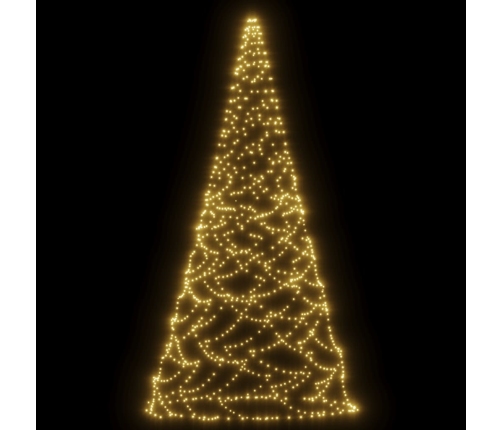 Árbol de Navidad en asta de bandera 500 LED blanco cálido 300cm