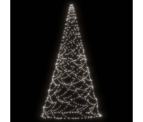 Árbol de Navidad en asta de bandera 500 LED blanco frío 300 cm