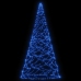 Árbol de Navidad en asta de bandera 500 LED azul 300 cm