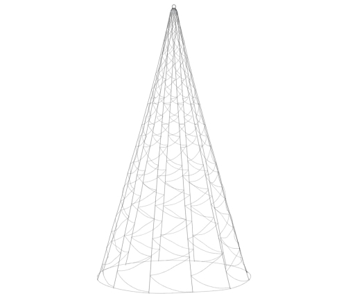 Árbol de Navidad en asta bandera 1400 LED blanco cálido 500cm