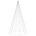 Árbol de Navidad en asta bandera 1400 LED blanco cálido 500cm