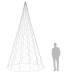 Árbol de Navidad en asta bandera 1400 LED blanco cálido 500cm