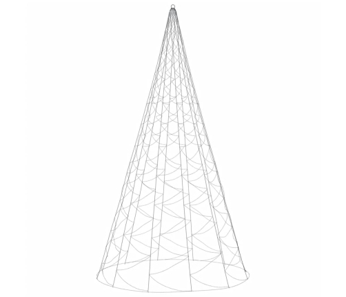 Árbol de Navidad en asta bandera 1400 LED blanco frío 500 cm