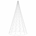 Árbol de Navidad en asta bandera 1400 LED blanco frío 500 cm