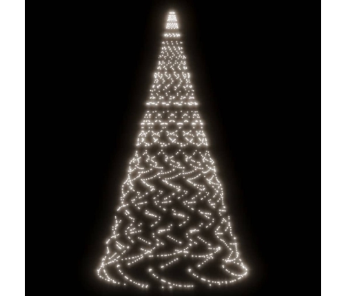 Árbol de Navidad en asta bandera 1400 LED blanco frío 500 cm