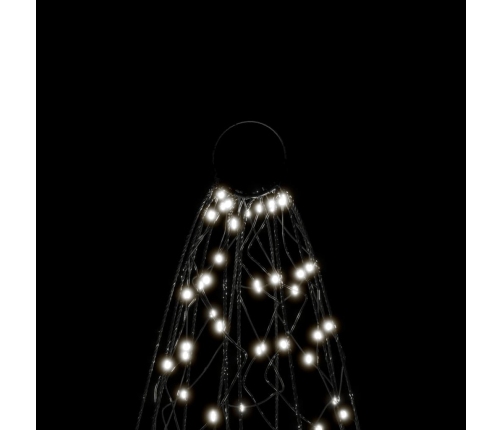 Árbol de Navidad en asta bandera 1400 LED blanco frío 500 cm