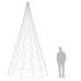 Árbol de Navidad en asta bandera 1400 LED blanco frío 500 cm