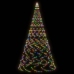 Árbol de Navidad en asta de bandera 1400 LED de colores 500 cm