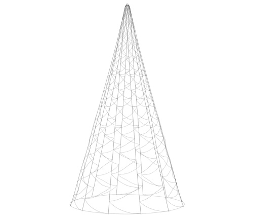 Árbol de Navidad en asta bandera 3000 LED blanco frío 800 cm