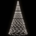 Árbol de Navidad en asta bandera 3000 LED blanco frío 800 cm