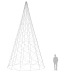 Árbol de Navidad en asta bandera 3000 LED blanco frío 800 cm