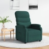 Sillón reclinable de tela verde oscuro