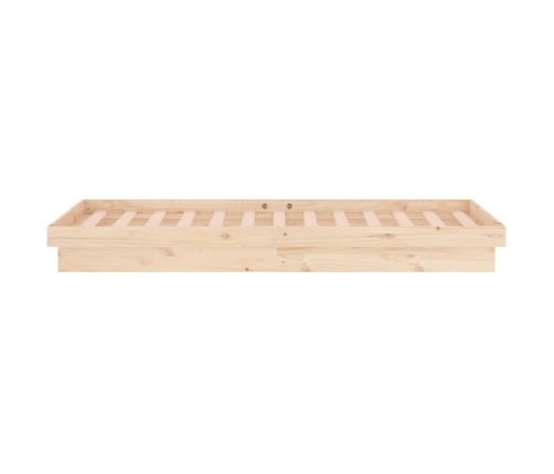 Estructura de cama LED sin colchón madera maciza 90x200 cm