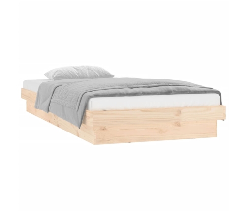 vidaXL Estructura de cama con LED madera maciza 100x200 cm