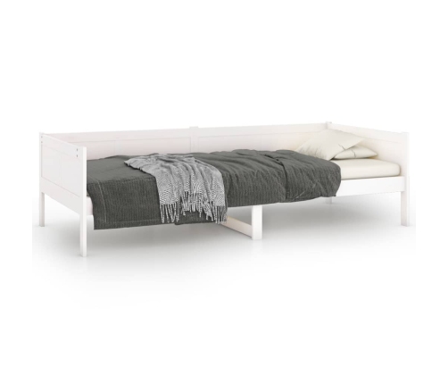 vidaXL Sofá cama madera maciza de pino blanco 90x200 cm