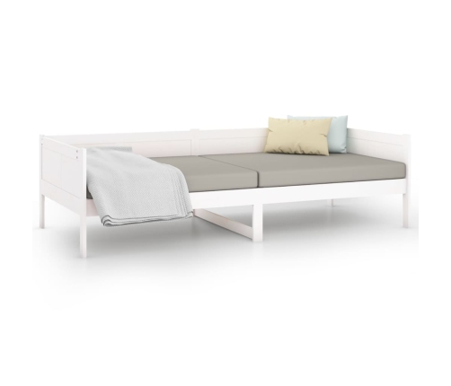 vidaXL Sofá cama madera maciza de pino blanco 90x200 cm