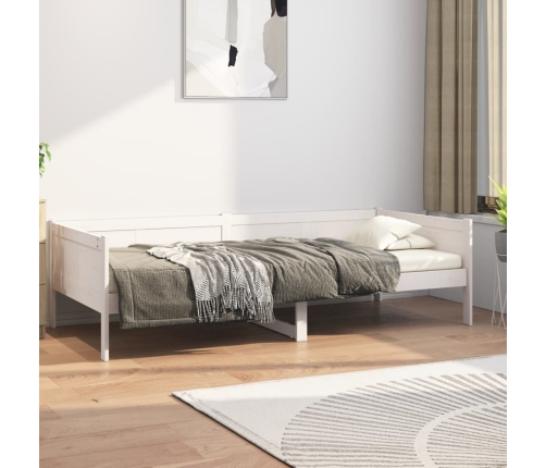 Sofá cama madera maciza de pino blanco 90x190 cm