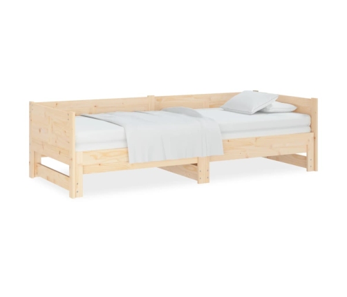 Sofá cama extraíble madera maciza de pino 2x(90x200) cm