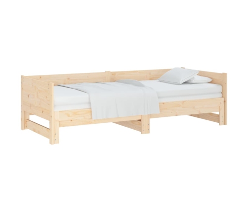 Sofá cama extraíble madera maciza de pino 2x(90x200) cm