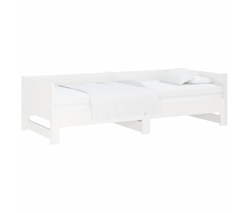 Sofá cama extraíble sin colchón blanco 2x(90x200) cm