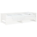 Sofá cama extraíble madera maciza de pino blanco 2x(80x200) cm