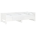 Sofá cama extraíble madera maciza de pino blanco 2x(80x200) cm