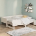 Sofá cama extraíble madera maciza de pino blanco 2x(80x200) cm