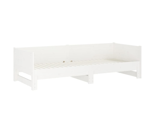 Sofá cama extraíble madera maciza de pino blanco 2x(80x200) cm