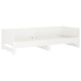 Sofá cama extraíble madera maciza de pino blanco 2x(80x200) cm