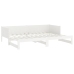 Sofá cama extraíble madera maciza de pino blanco 2x(80x200) cm