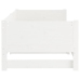 Sofá cama extraíble madera maciza de pino blanco 2x(80x200) cm