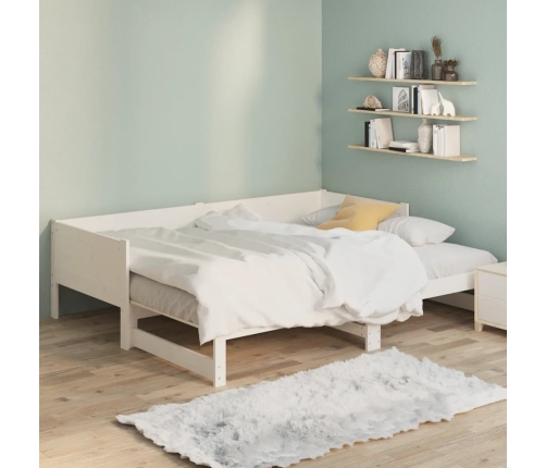 Sofá cama extraíble sin colchón blanco 2x(90x190) cm