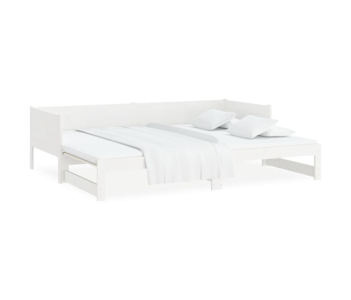 Sofá cama extraíble sin colchón blanco 2x(90x190) cm