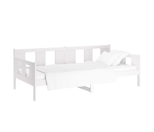 vidaXL Sofá cama madera maciza de pino blanco 80x200 cm