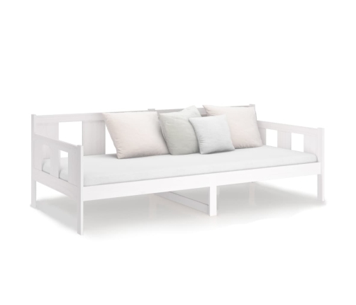 vidaXL Sofá cama madera maciza de pino blanco 80x200 cm