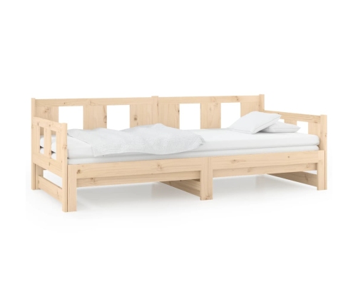 Sofá cama extraíble madera maciza de pino 2x(90x200) cm